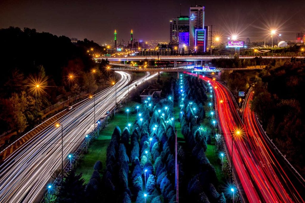 Reisefotografie: Teheran bei Nacht