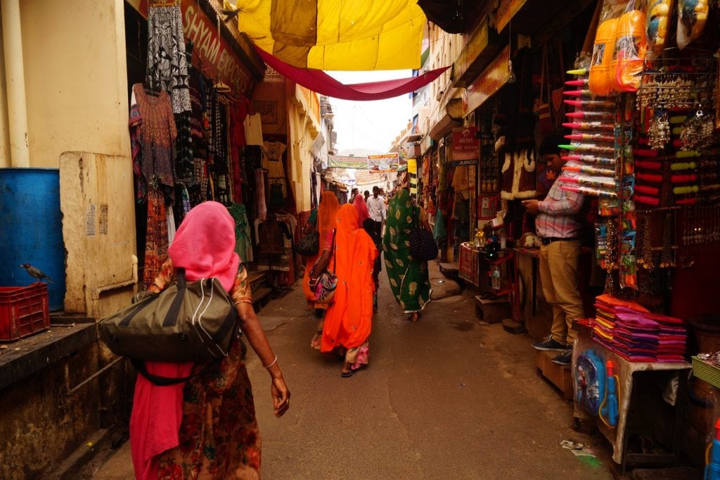 India - Bazar de la calle principal