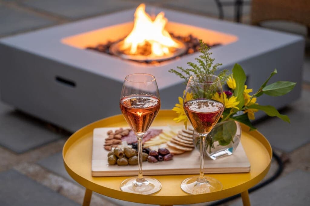 Vacation rentals Southern California - cozy outdoor fire pit at Stay Hello Sunshine