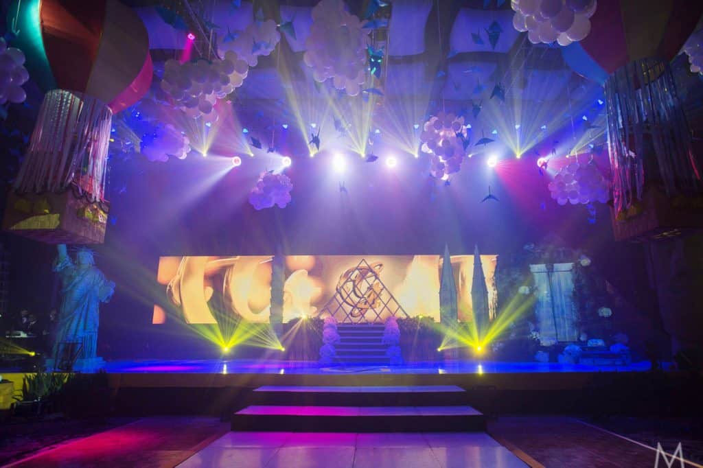 wedding fireworks alternative: laser lights