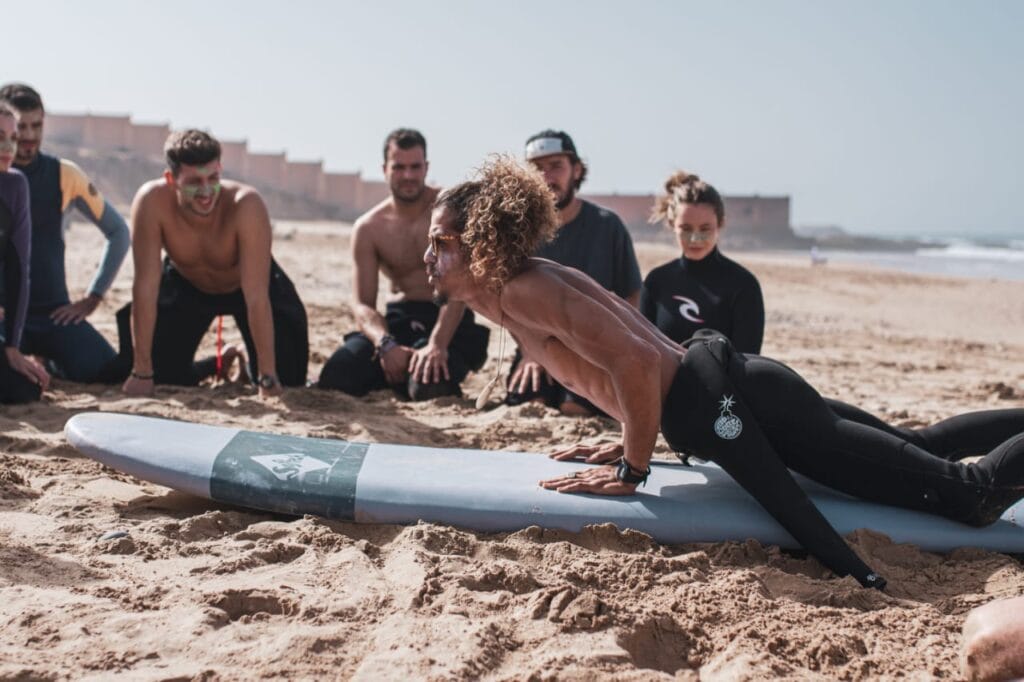 Surf Coaching beach Morocco camp