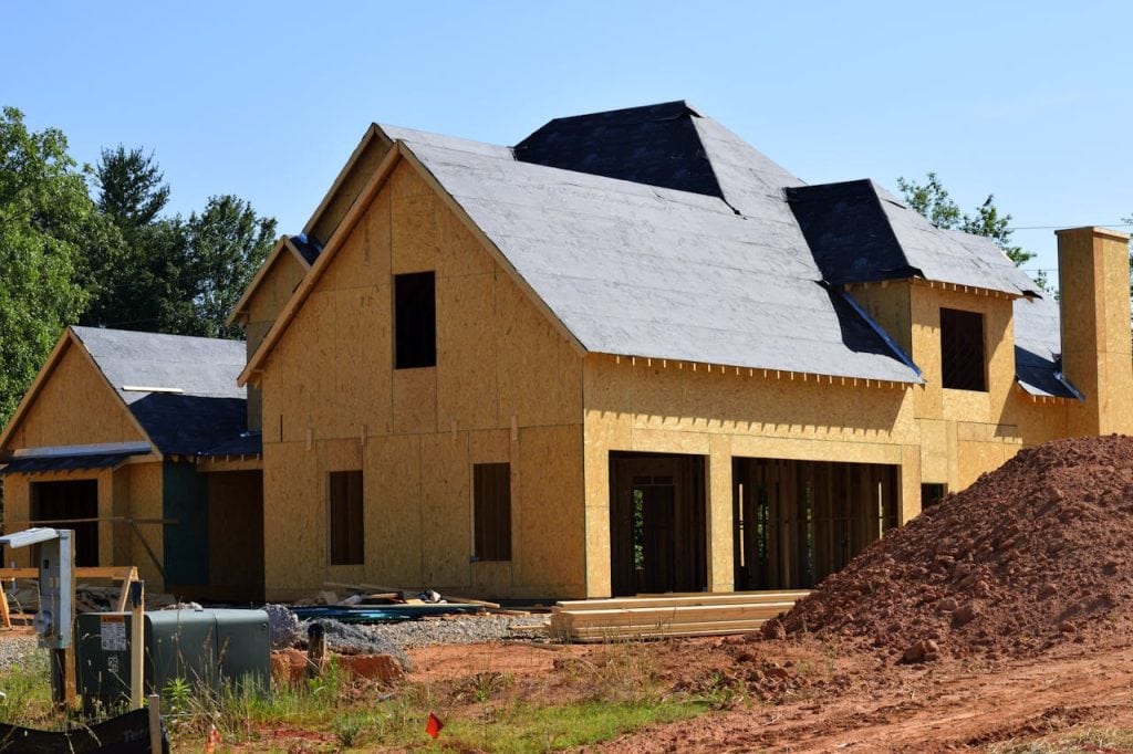 unfinished house being built