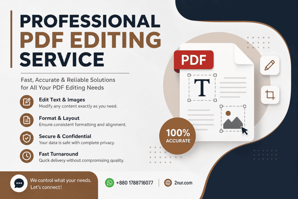 Professional PDF Editing Service | Fast, Accurate & Reliable Solutions