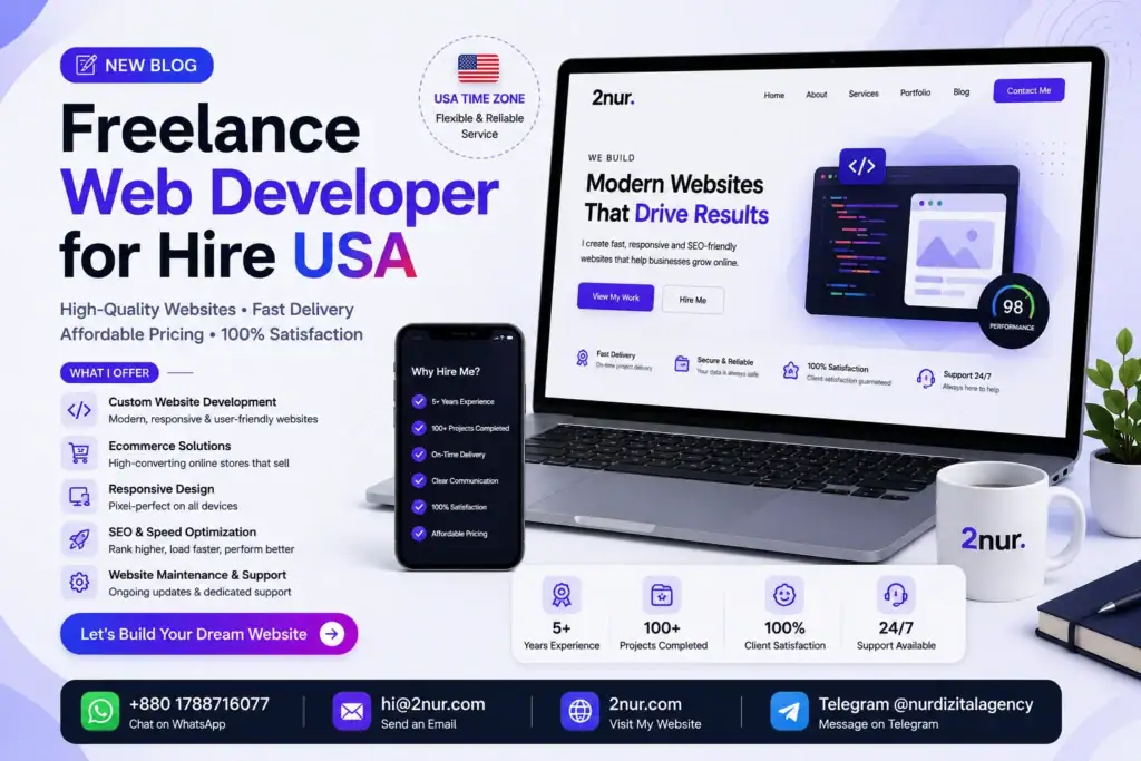 Freelance Web Developer for Hire USA | Professional Website Design Services 🇺🇸