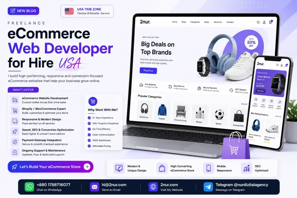 Freelance Ecommerce Web Developer for Hire | Custom Online Store Expert