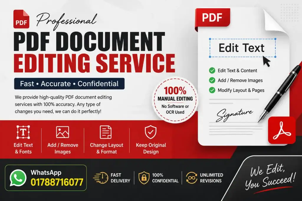 Professional PDF Document Editing Service | Fast, Accurate & Confidential PDF Modification