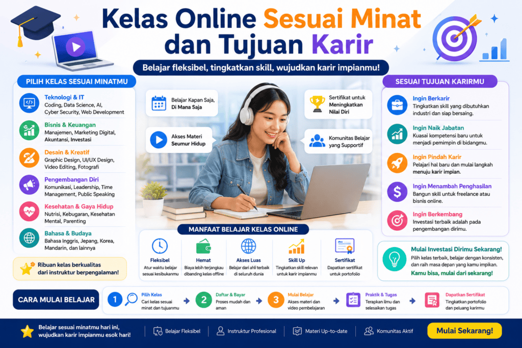 Bagaimana Memilih Kelas Online Sesuai Minat dan Tujuan Karir yang Tepat