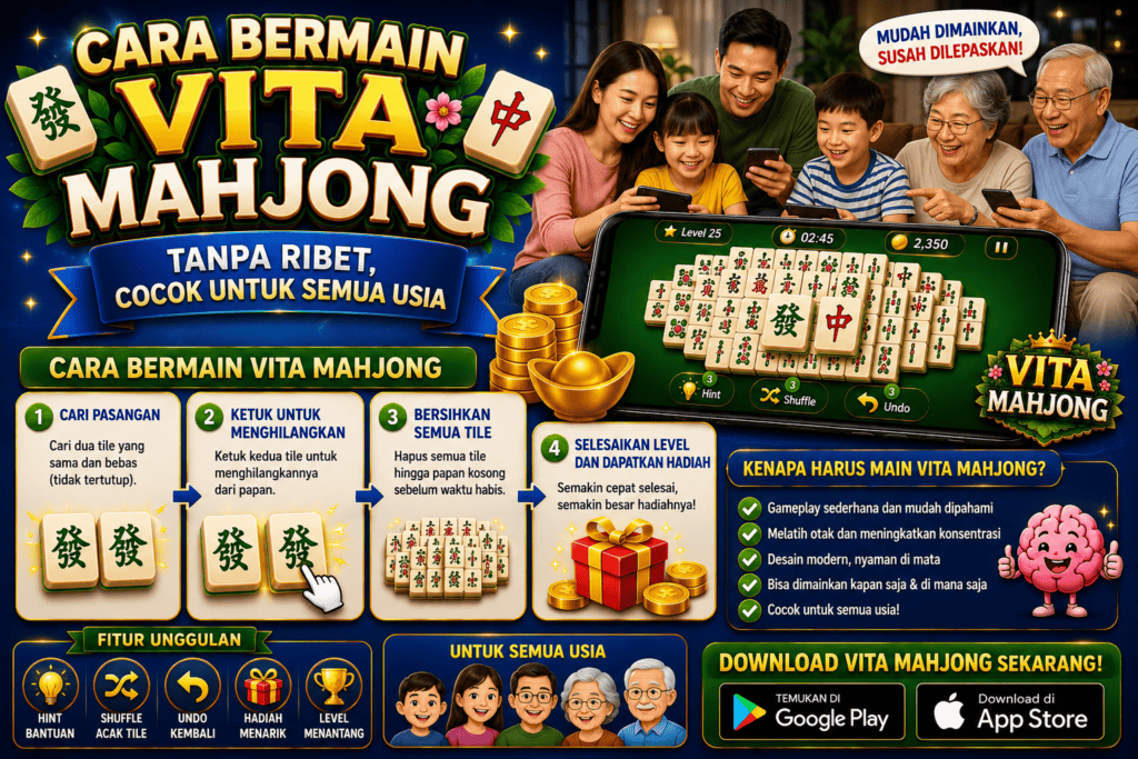 Cara Bermain Vita Mahjong Tanpa Ribet, Cocok untuk Semua Usia