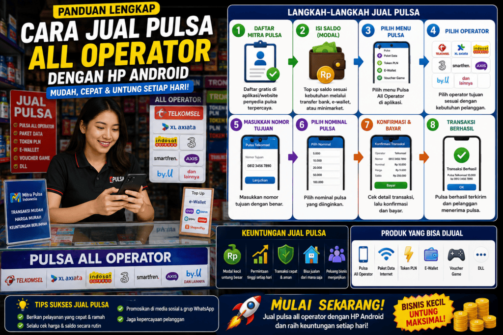 Panduan Lengkap Cara Jual Pulsa All Operator dengan HP Android