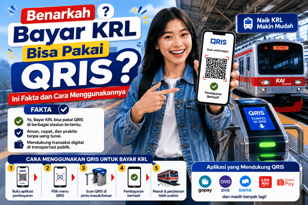 Benarkah Bayar KRL Bisa Pakai QRIS? Ini Fakta dan Cara Menggunakannya