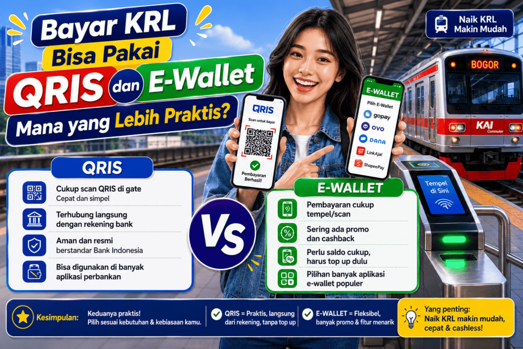 Bayar KRL Bisa Pakai QRIS dan E-Wallet, Mana yang Lebih Praktis?