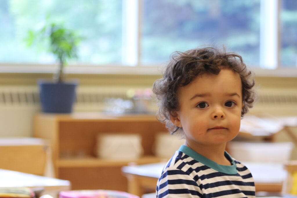 A little boy in a classroom | Bishop Hamilton Montessori School in Ottawa
