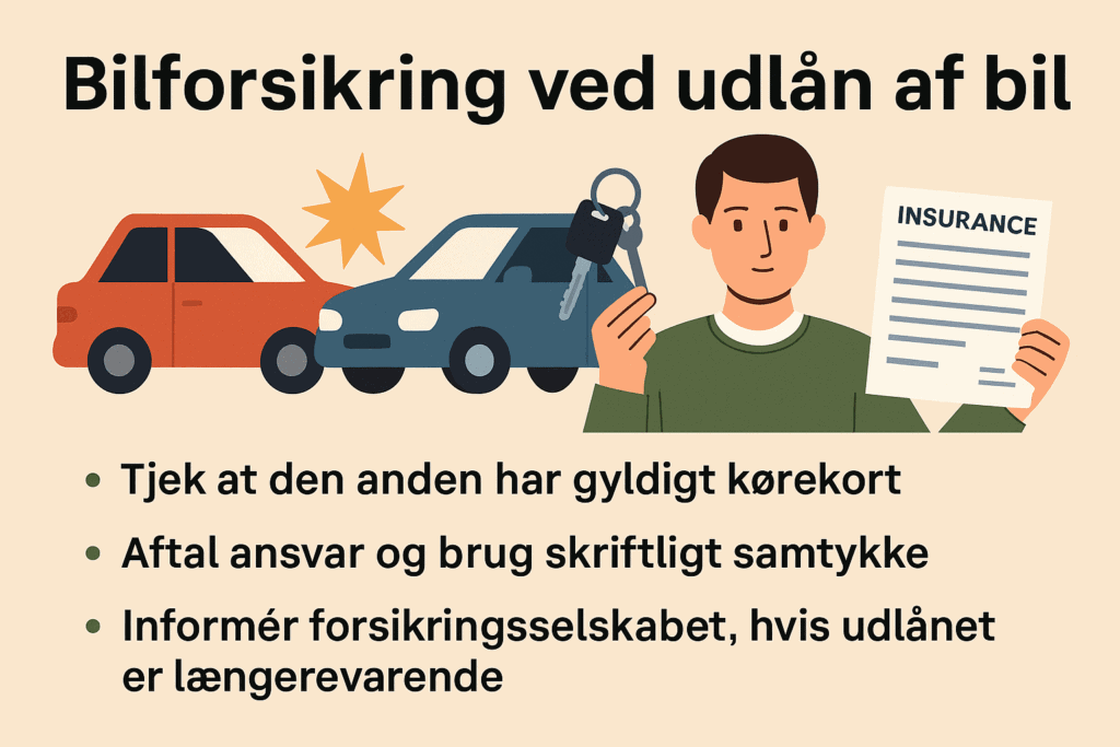 bilforsikring ved udlån af bil