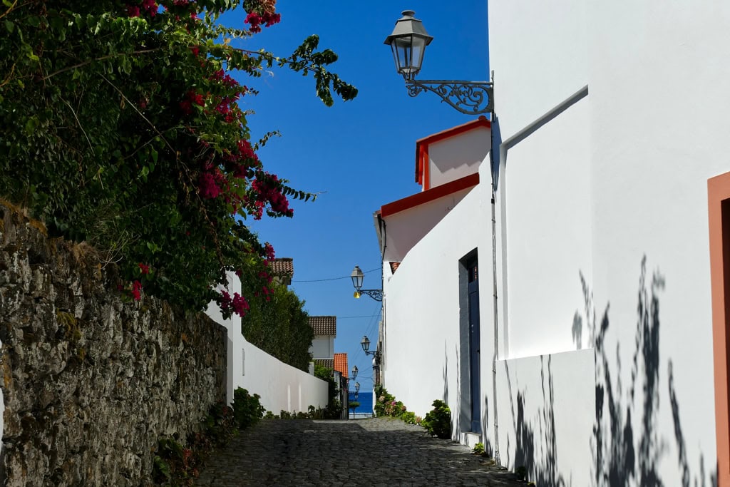 Cobblestone alley in Lajes do Pico