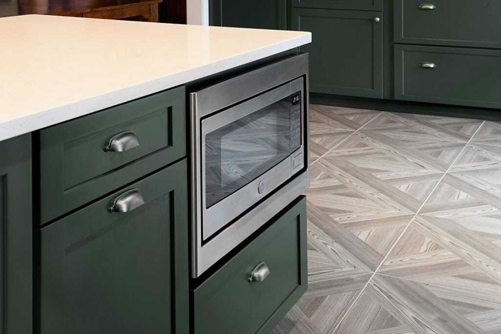 Kitchen Islands with Built In Microwave