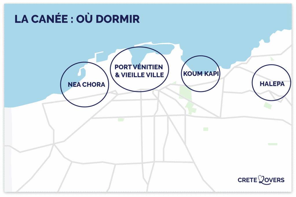 Map of Chania districts