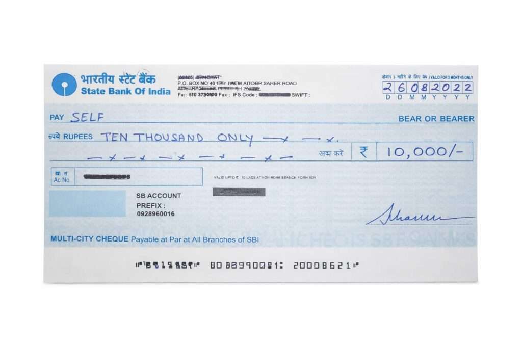 Self Cheque: Meaning, Withdrawal limit, How to Write, Image 2026