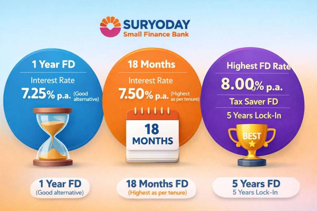 Suryoday Bank FD Interest Rates 2026 Schemes Explained