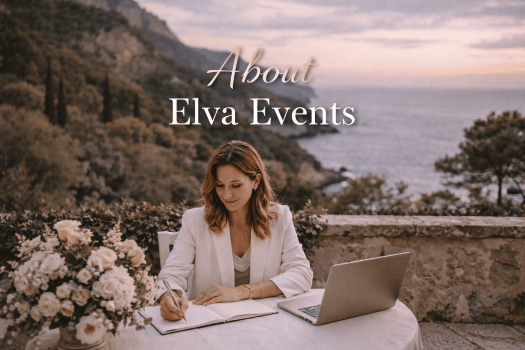 Luxury Mallorca wedding reception with couple under string lights