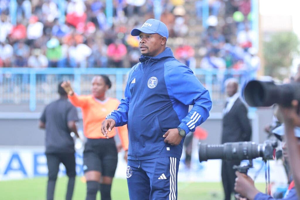 Genesis Mangombe during a match at Rufaro stadium