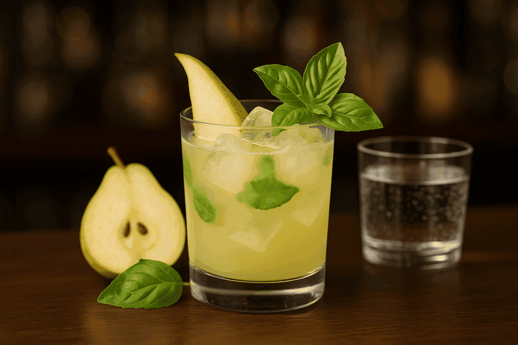 pear basil smash