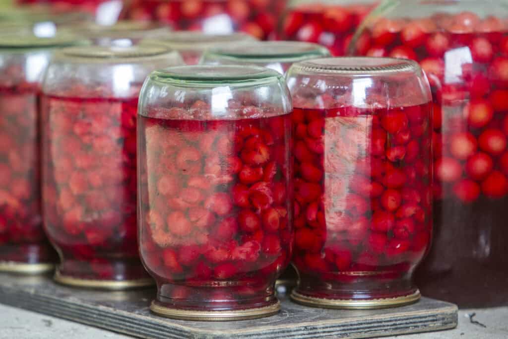 Cherry and berry infused vodka