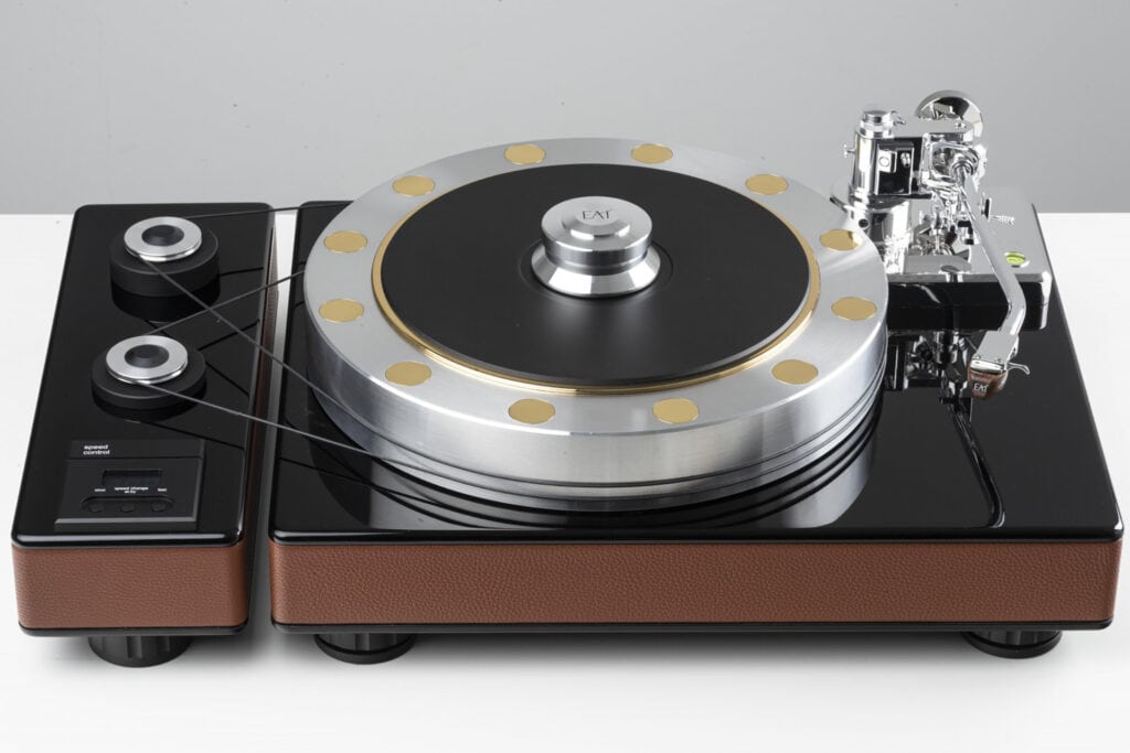 The EAT Fortissimo turntable is as much a work of art as it is functional.