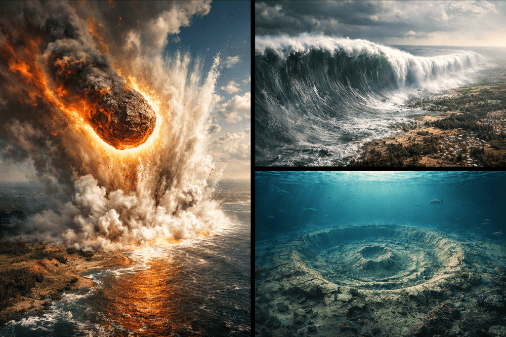 asteroid hit North Sea tsunami