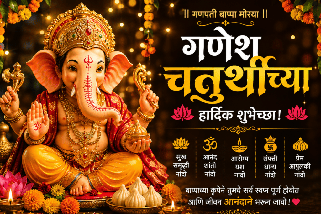 Ganpati Bappa Caption in Marathi for Boy 2026