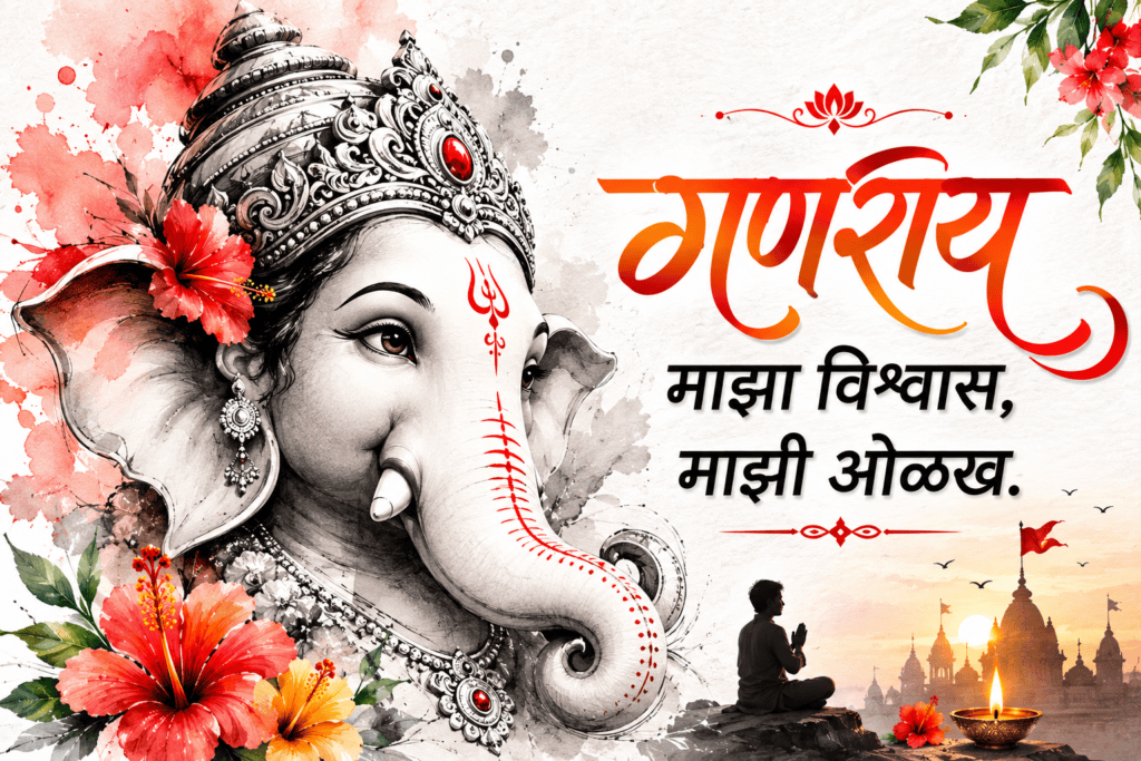 Ganpati Bappa Caption in Marathi for Boy 2026