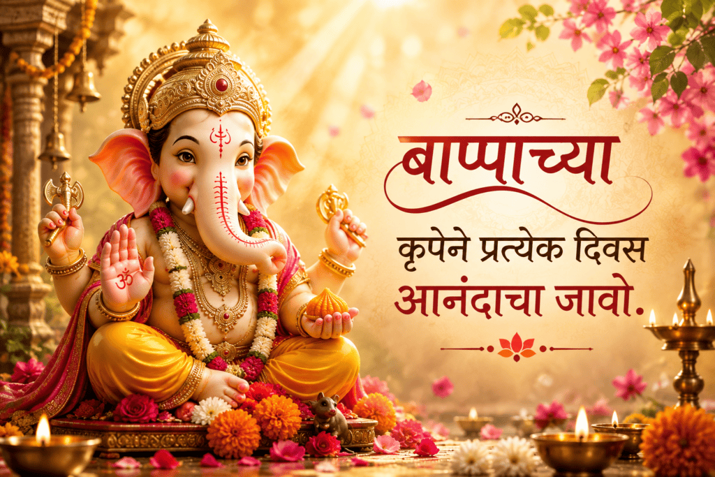 Ganpati Bappa Quotes in Marathi Short 