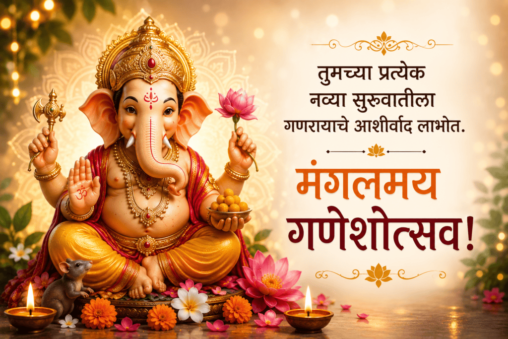 Ganesh Chaturthi Wishes in Marathi 2026