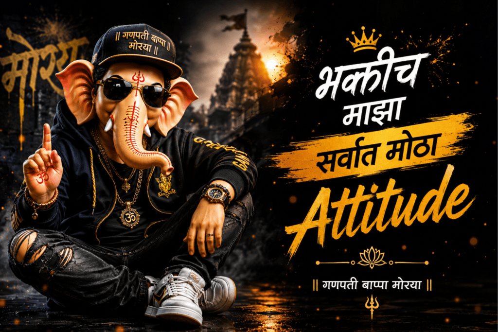 Ganpati Bappa Caption in Marathi for Boy 2026