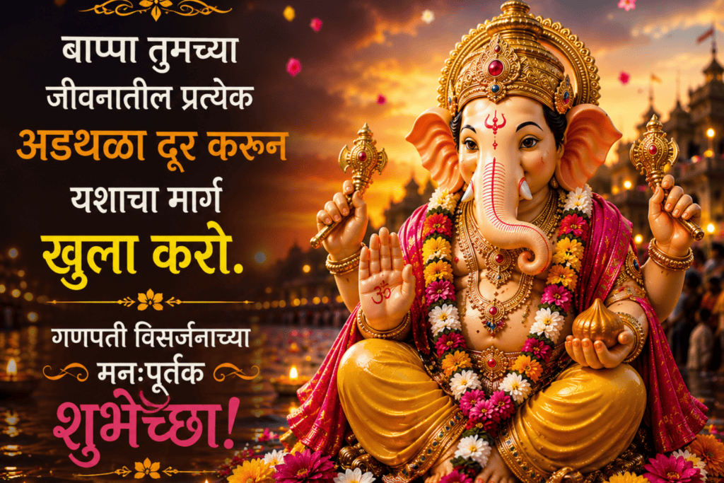 Ganpati Visarjan Wishes in Marathi 2026