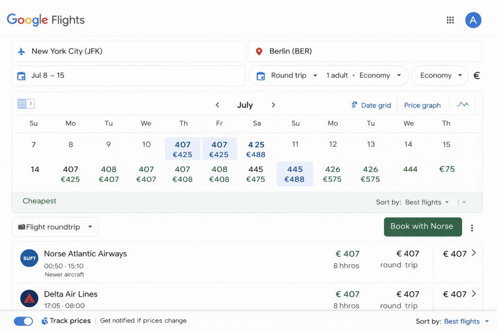 cheap flights from Germany  student
