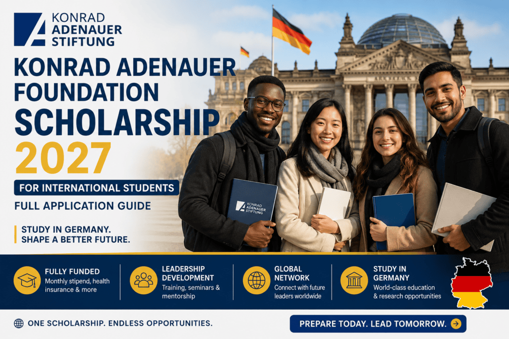 Konrad Adenauer Foundation Scholarship 2027 for international students — full application guide