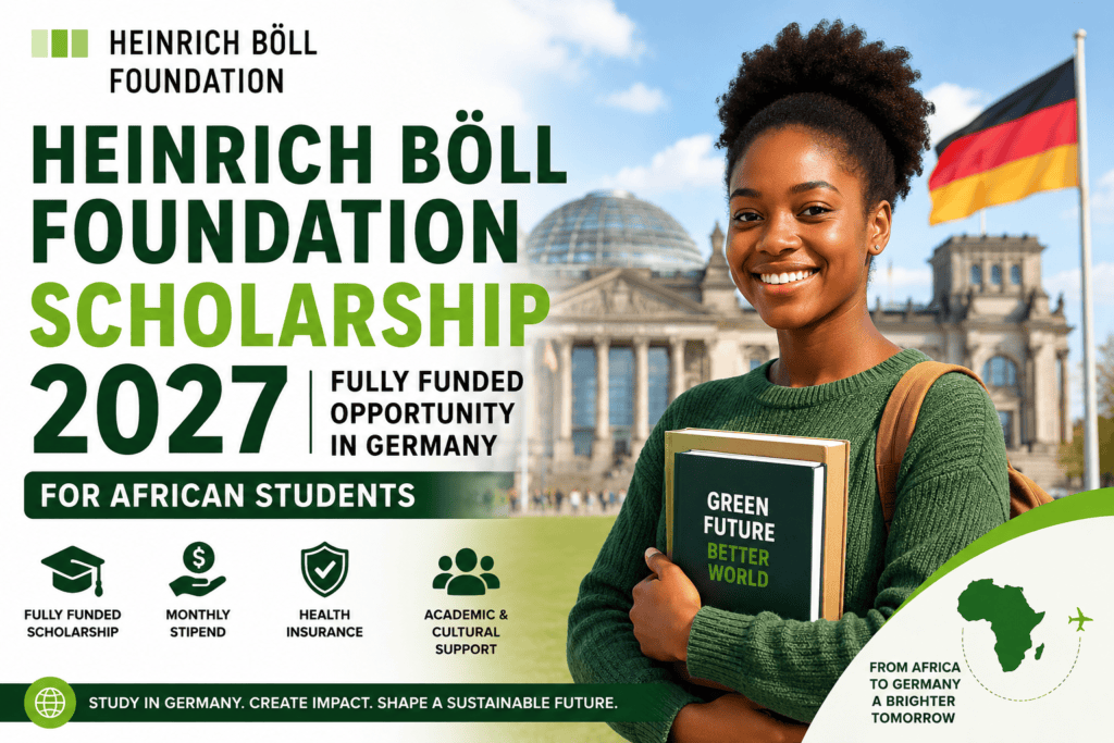 Heinrich Böll Foundation Scholarship 2027 — African students studying at a German university campus