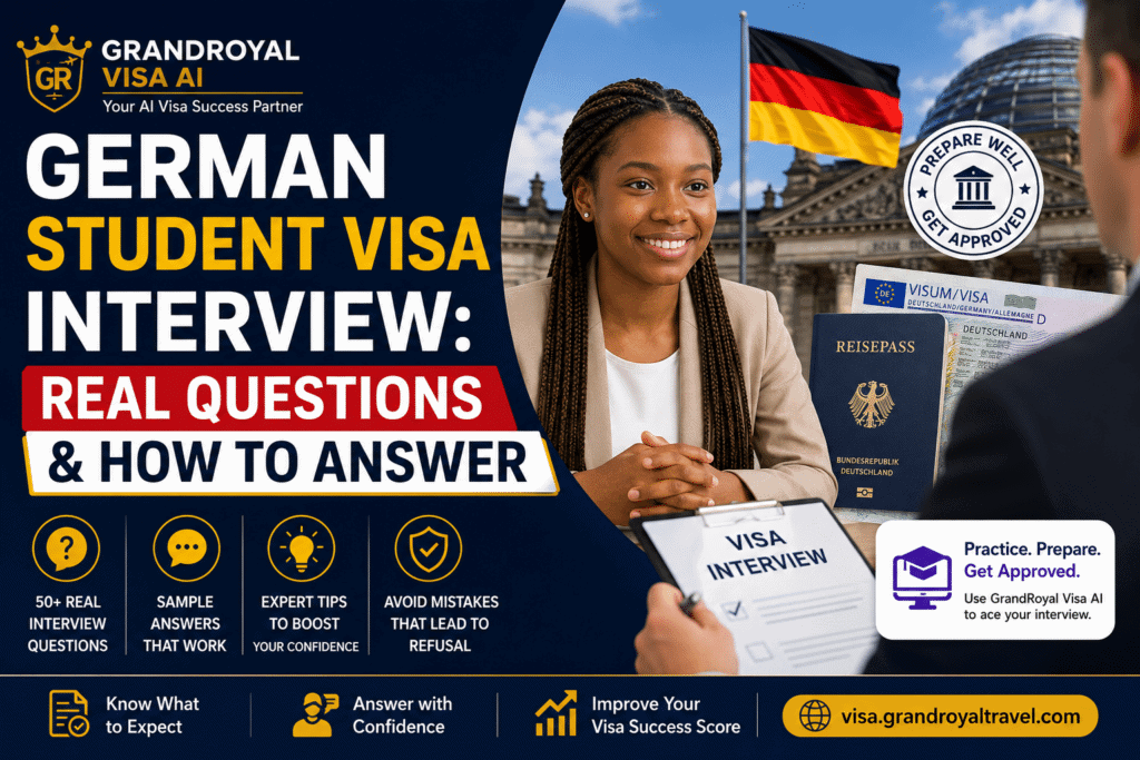 German student visa interview questions 2026 guide for Nigerian students