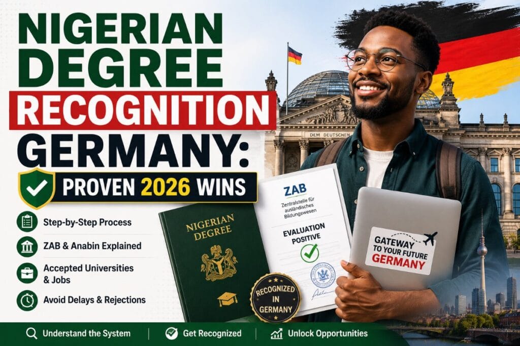 Nigerian degree recognition Germany 2026 ZAB Anabin evaluation