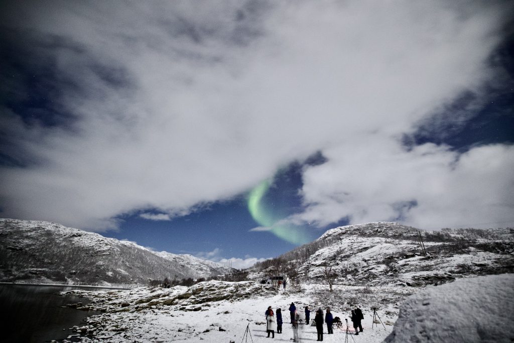 Nordlichter am Skarsfjord mit Northern Horizon Nordlichter am Skarsfjord mit Northern Horizon