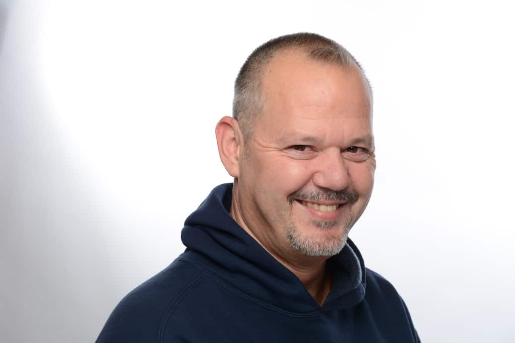 Ich beim Fotoshooting (eigentlich für biometrische Bilder)