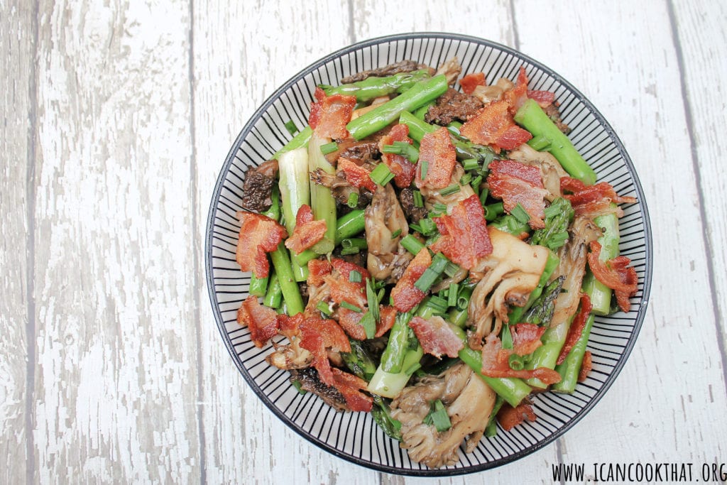 Smoky Asparagus and Mushroom Saute