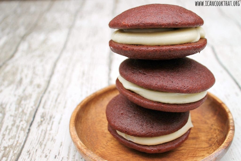 Red Velvet Peppermint Whoopie Pies