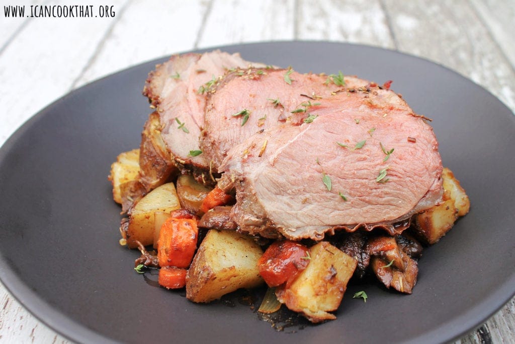 Boneless Leg of Lamb with Roasted Vegetables