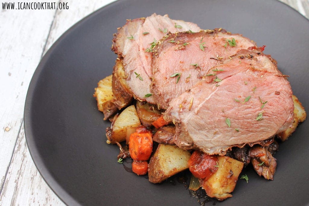 Boneless Leg of Lamb with Roasted Vegetables