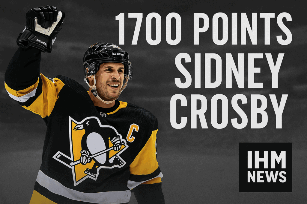 Sidney Crosby just became the 9th player in NHL history to reach 1,700 career points