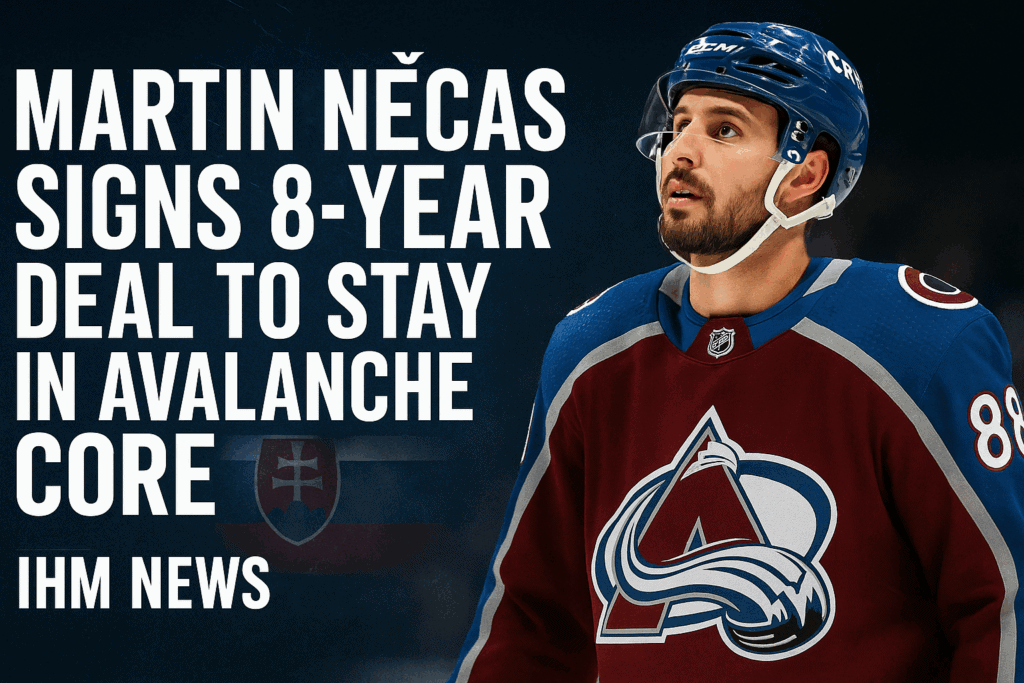 Martin Nečas commits to Colorado long-term - Avalanche lock in their speed weapon for 8 years
