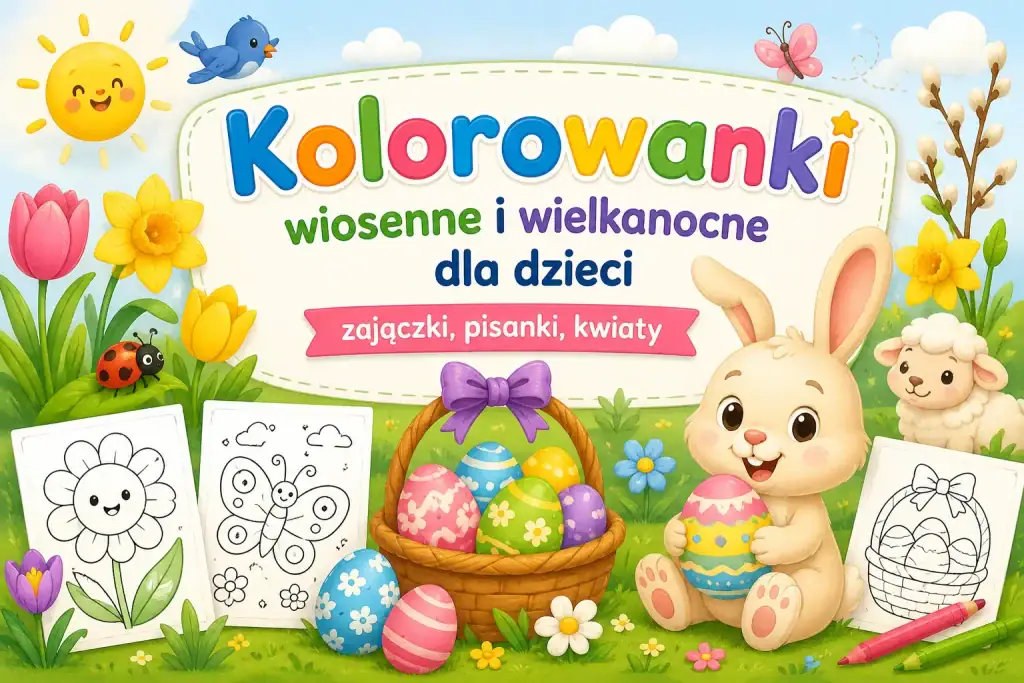 Wybierz Wiosenne i wielkanocne kolorowanki dla dzieci – zajączki, pisanki, kwiaty Wiosenne i wielkanocne kolorowanki dla dzieci – zajączki, pisanki, kwiaty