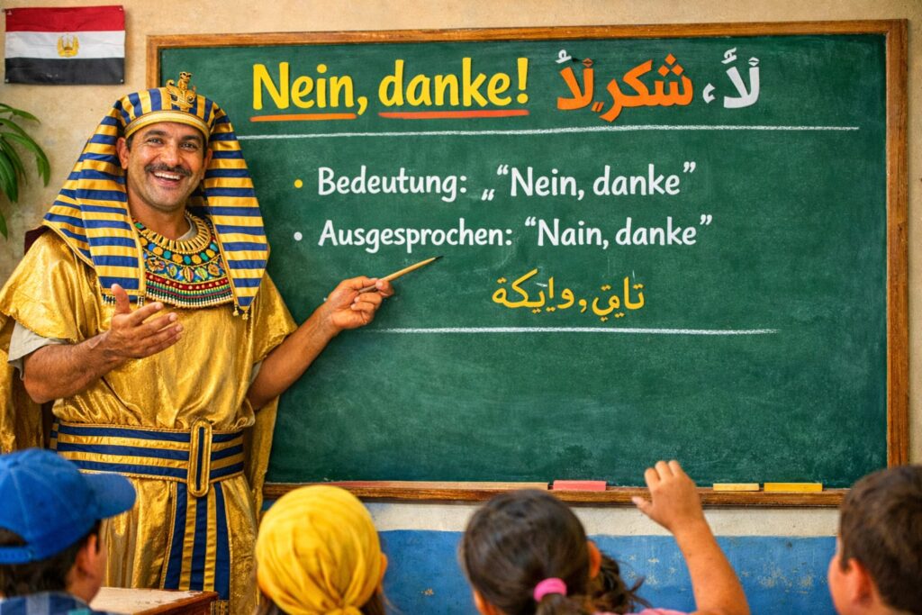 Danke auf Ägyptisch&andere arabische Wörter für deinen Urlaub in Ägypten 4 Ein Foto zeigt wie man nein danke auf ägyptisch ausprechen kann