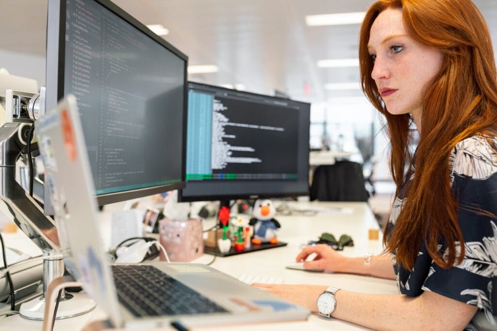 Woman Infornt of Her Computer